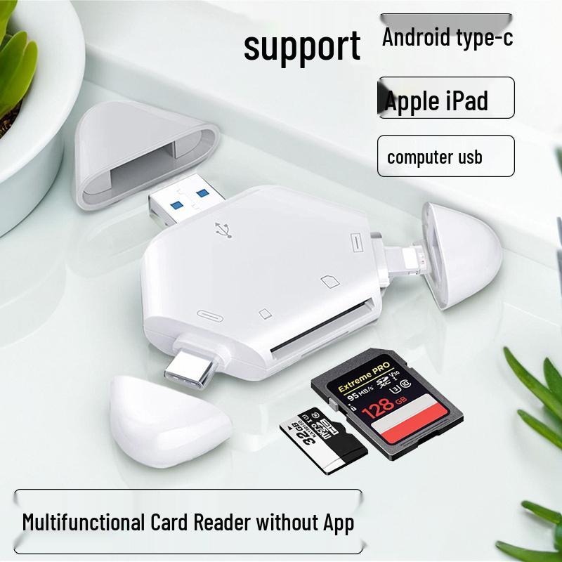 Universal 3-in-1 Card Reader for Apple and Sony/Canon Cameras (USB, SD, TFF)