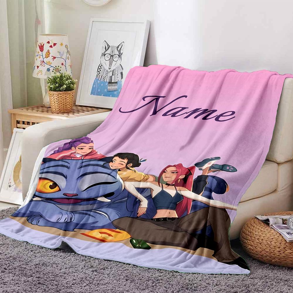 Custom Name Fall Guys Party Blanket for Couch & Bed, Plush Cozy Fuzzy Blanket Super Soft & Warm Blankets for Fall and Winter. 0908119