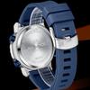 Naviforce Men's Sports LCD Digital Watch Silicone Strap Waterproof Night Mode Chronograph Week Multifunctional Outdoor Men's Boy Watch NF9241T