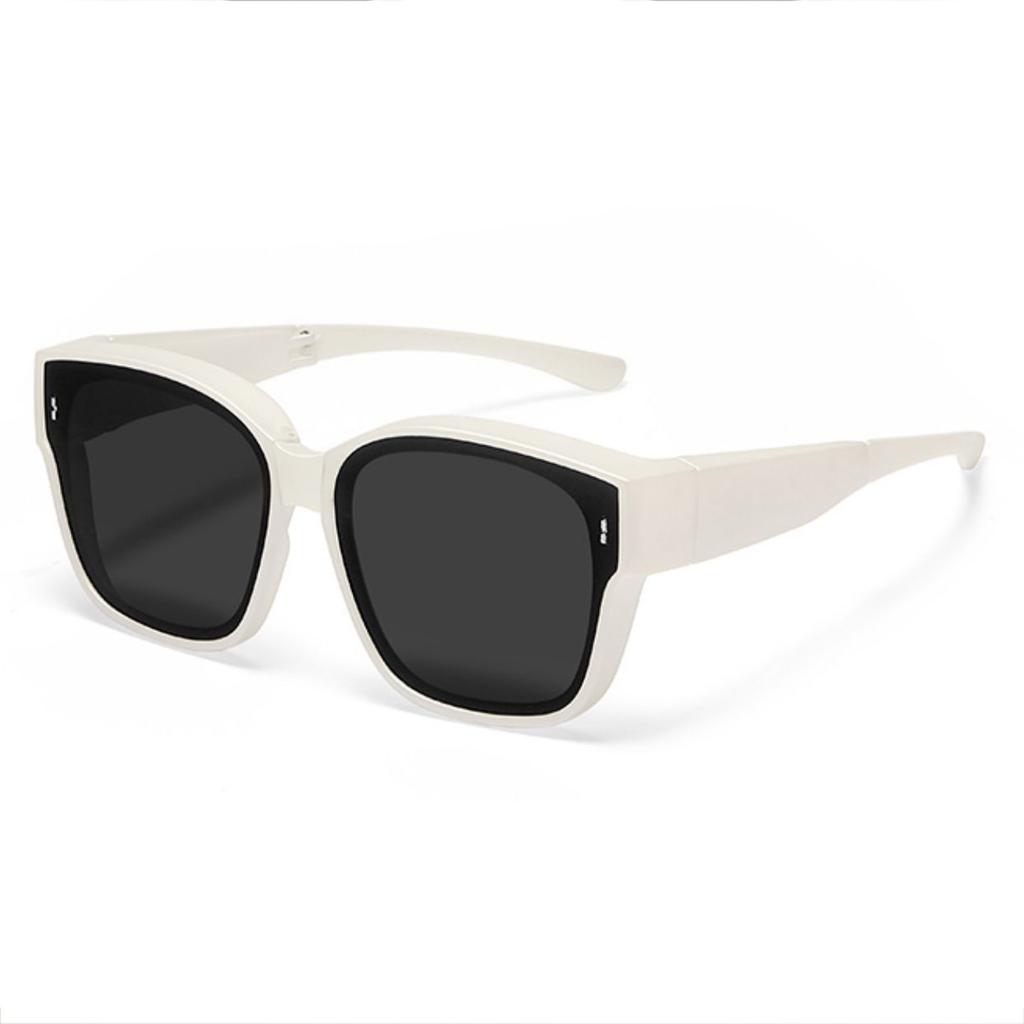 Unpolarisiert Brillenüberzug Fahrsonnenbrille Überbrille Wrap-Around-Sonnenbrille Quadratische Shades Schutzbrille für Herren Damen