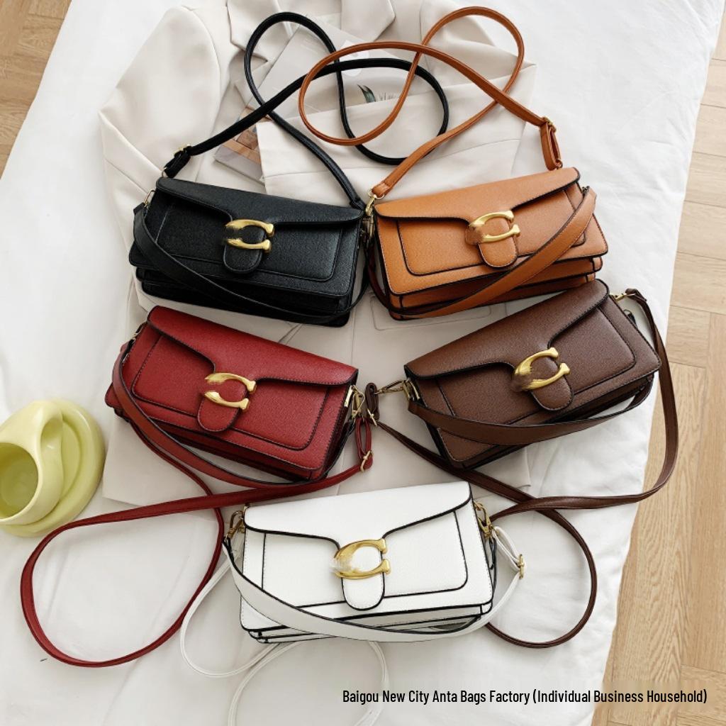 Trendige einfarbige Damen-Unterarm-Umhängetasche - Hochwertig, vielseitig, schlichtes Design