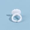 100Pcs Disposable Eyelash Extension Rings Lash Glue Fan Cup Finger Holder Fans