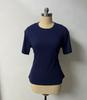 Women's Solid Color Cinched Waist Round Neck Cotton T-Shirt – Casual Short Sleeve Top (2026)