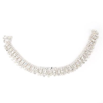DIY Handmade Crystal Glass Rhinestones Trimming Sewing Tassel Chain Clothes Appliques