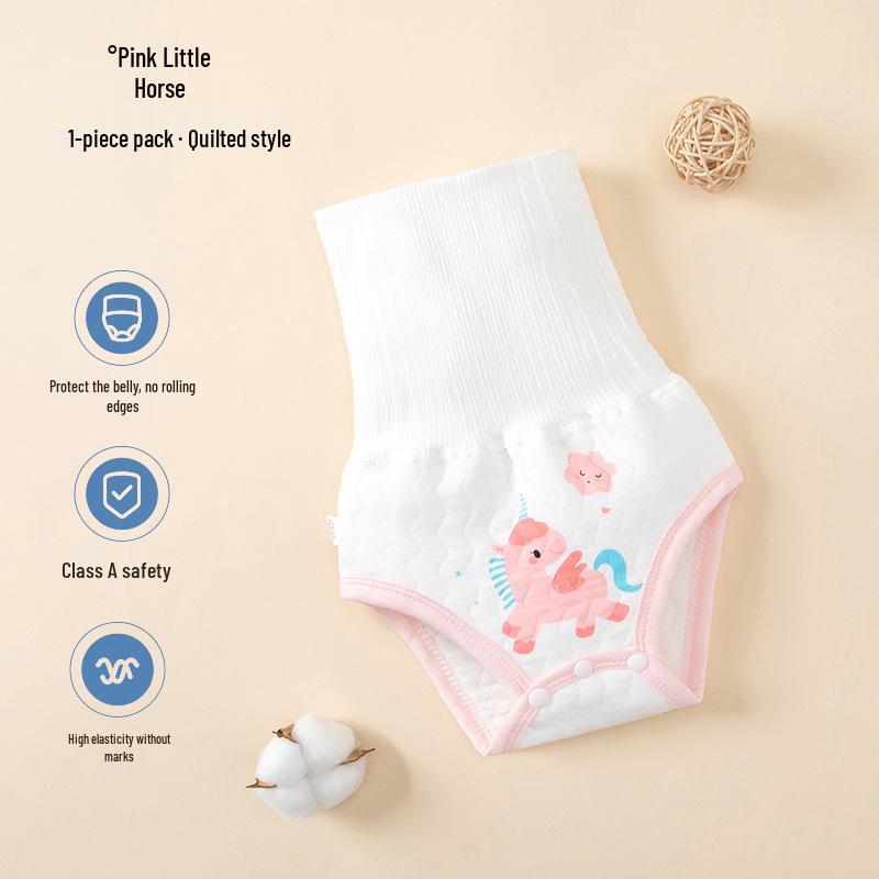 Cozy Cotton High-Waisted Baby Belly Band for Cold & Umbilical Protection (Autumn/Winter)