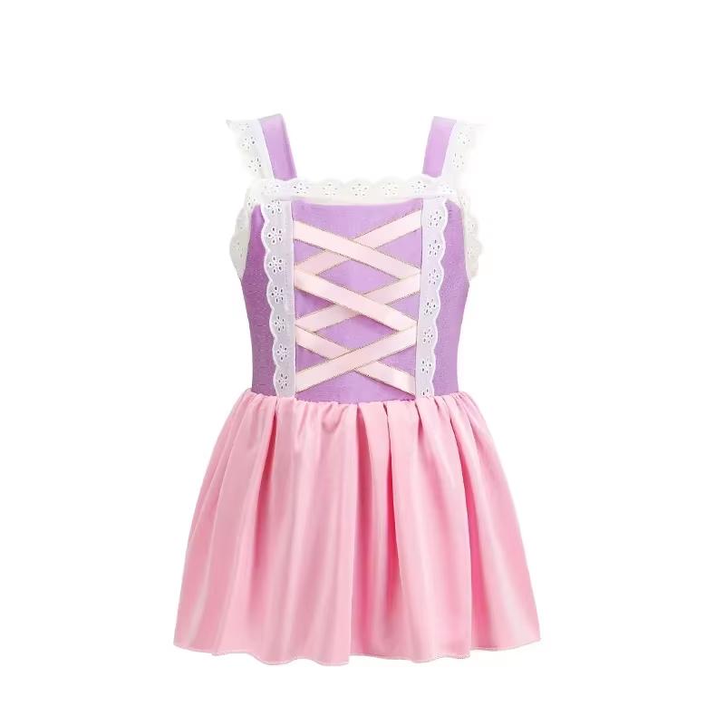 Girls Princess Theme Swimsuit Set for Summer Beachwear Pool Party Kids Jasmine Anna Elsa Rapunzel Belle Swimwear Bathing Suit