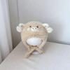 Windproof Kids Pom Pom Beanie Fleece Lined Cartoon Bear Hat Cute Baby Knitted Hat