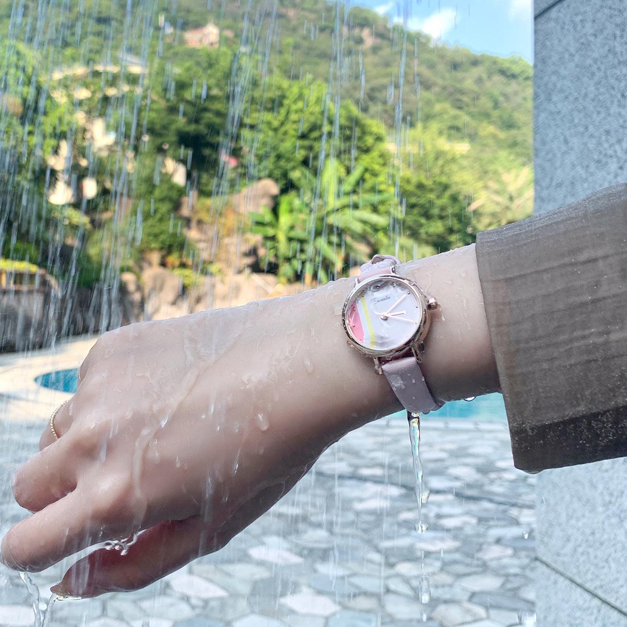 

Часы для студенток в стиле ретро, простые, литературные и художественные, компактные, с маленьким циферблатом, водонепроницаемые, темпераментные, кварцевые, женские часы