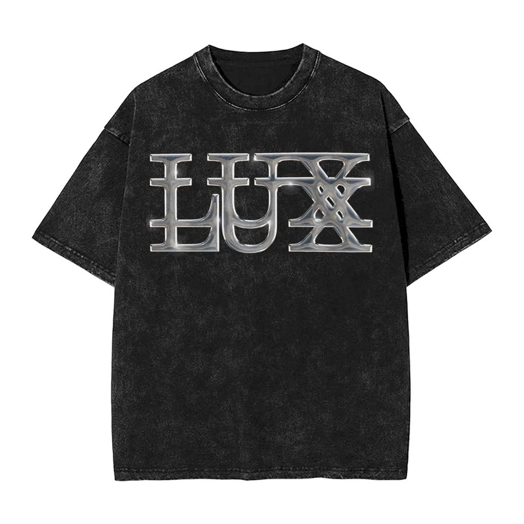 ROSALIA LUX Album Pop Music Washed T Shirt Streetwear Hip Hop Fashion TShirt  Tees Tops for Unisex Women Short Sleeve Oversize
