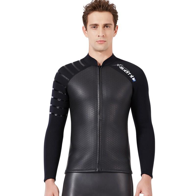 3MM Bare Leather Diving Suit Men's Split Top Women's Thickened Snorkeling Surfing Waterproof Mother's Swimsuit