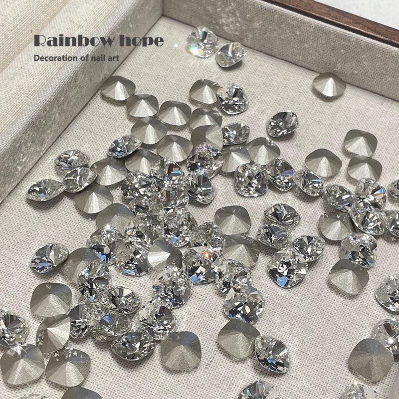 

Хуази Кристаллы для дизайна ногтей - 10 мм Высококачественные квадратные с острым дном для накладных ногтей