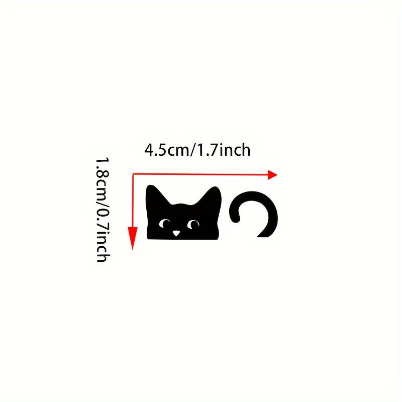 1PC Adorable Peeking Cat Vinyl Sticker Perfect for Car Rearview Mirrors & More, Durable for Indoor/Outdoor Use, Black & White Design, Cat Accessories