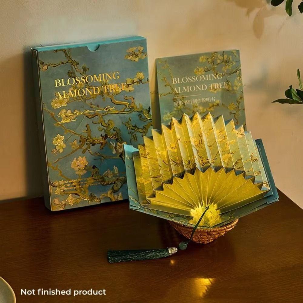 3D Stereoscopic DIY Book Lamp Fan Shaped Art Book Light Material Kit Folding Night Light  Gifts