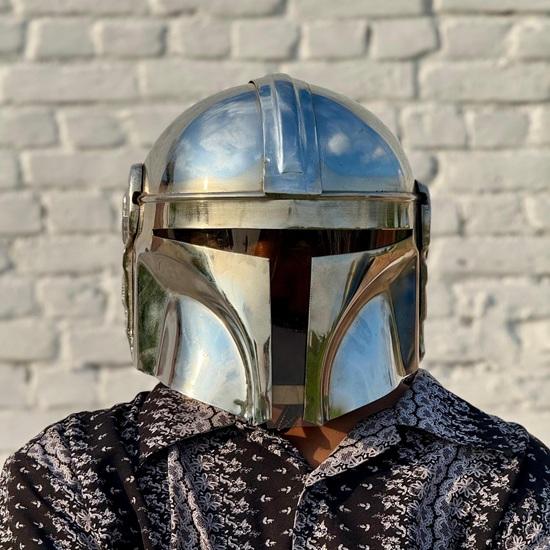 Steel Helmet Cosplay Armor Prop Collectible Handmade Helmet Gift