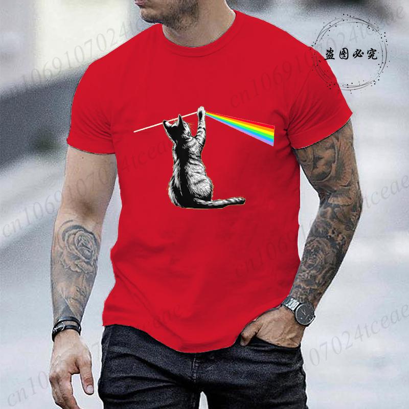 Funny Cat Rock Music Gift Men Women Funny Cat TShirt Men Women T Shirts Breathable Street Clothes Summer Fashion Casual T Shirt