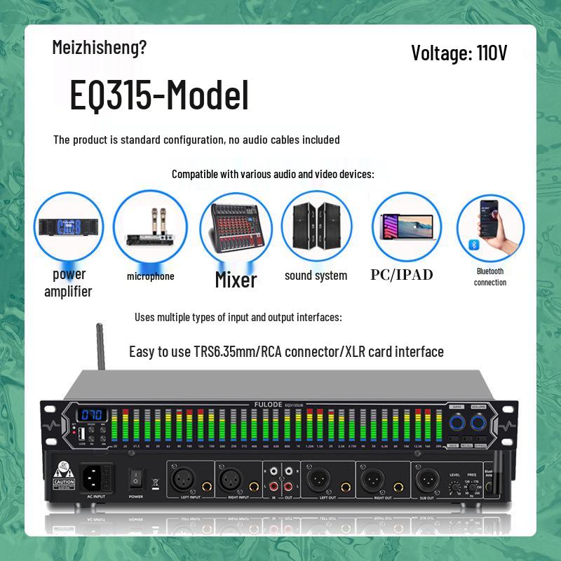 

31-Band Digital Equalizer with Noise Reduction for Home, KTV, Stage, and Bar Audio Systems
