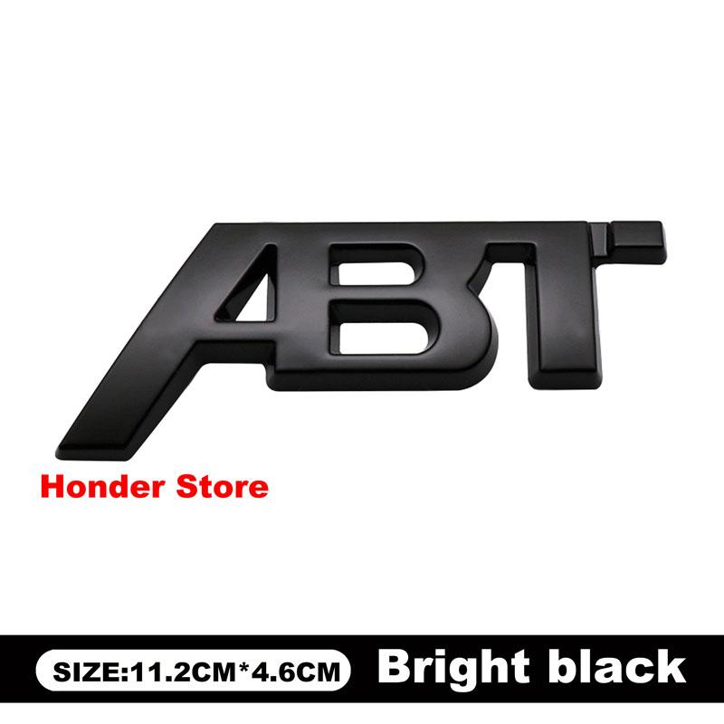 

ABT Sportsline Emblem Metal Car Tail Sticker Vehicle Grille Performance Badge Decal Accessories Glossy Black-11.2cm(Badge)