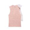 2025 Spring/Summer Women's Sleeveless Knitted Top with Transparent Yarn Bow Decoration