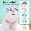 Dog Cat Summer Sunshade Sun Protection Cat Hat Anti-take Off Adjustable Rope Buckle Bucket Hat Dog Pet Supplies