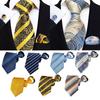 Rubber Fastener Lazy Ties Silk Material Gravatas Fashion Automatic Zipper Tie  Suits Matching