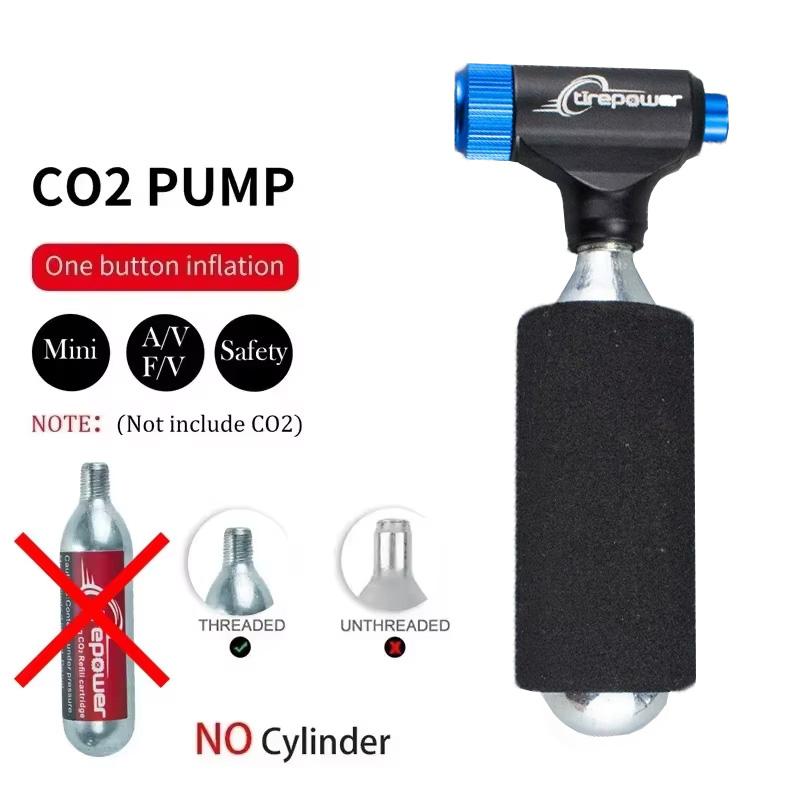 Ctrepower Aluminum Alloy CO2 Bike Tire Inflator Quick Push Button Release Fits Presta & Schrader Valves for Road & Mountain Bike