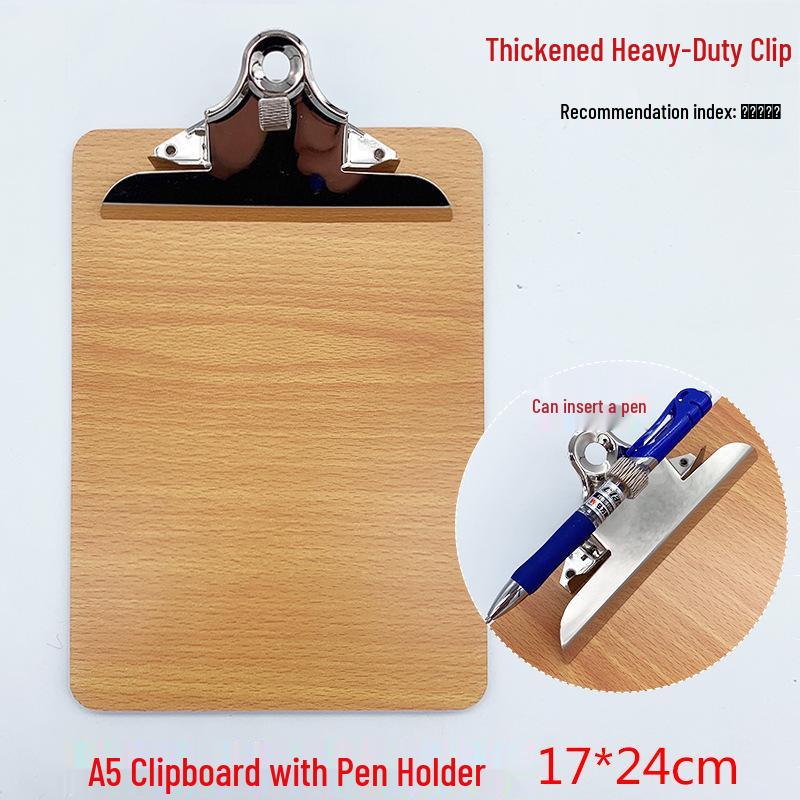 A4 Clipboard with Pen Holder, A5 Writing Pad, A3 Wooden Menu Holder, Cardboard Stationery Board