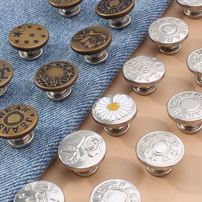 10 Stück Nagellose Jeansknöpfe Ersatz Hosenstifte Langlebiger Nähfreier Metallknopf
