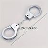 Vintage Silver Plastic Handcuffs Set with Key, Perfect for Valentine's Day and Party Supplies, The Perfect Gift for Girlfriend or Lover