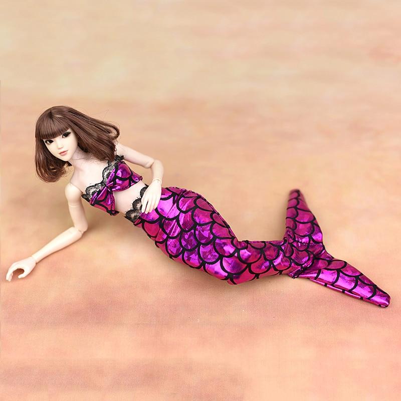 Příslušenství pro panenky Dětská hračka Oblečení mořské panenky pro panenku Barbie Originální ocasní podprsenka + Oblečení pro panenku pro 1/6 DIY panenky Barbie