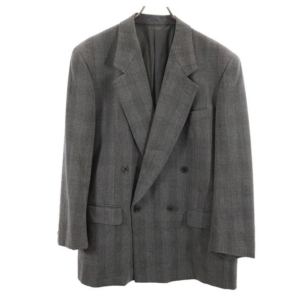 LANVIN wool tailored jacket R48-45 Gray Men's Used