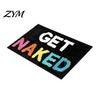 Machine Washable Bath Mat Modern Mat, Absorbent Non-Slip Bathroom Rug, Fun English Letters, Cozy Cashmere Like Rug for Tub Sink Home
