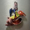 Drehbarer Fuchs Hase Kühlschrankmagnet Acryl Cartoon Filmfigur Tier Kühlschrankmagnet Heim Büro Küchendekoration Filmfans Geschenk