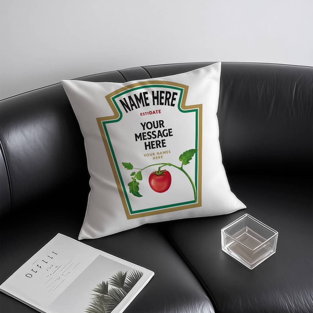 Lustiger K-ket-chup Etikett Kissenbezug Hausstaubmilbenabweisend Unsichtbarer Reißverschluss Sofa Bett