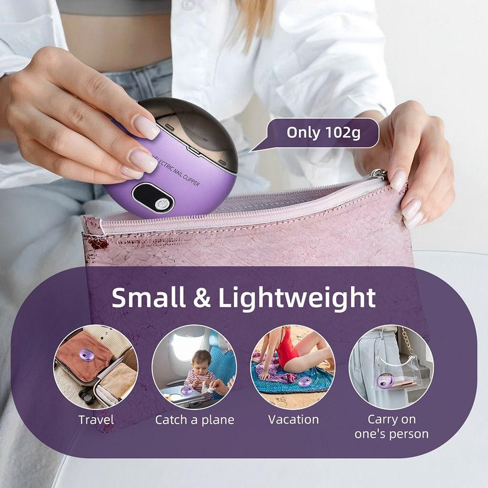 3 Speeds Automatic Nails Trimmer Low Noise Electric Nail Clipper Manicure Machine for Men Women