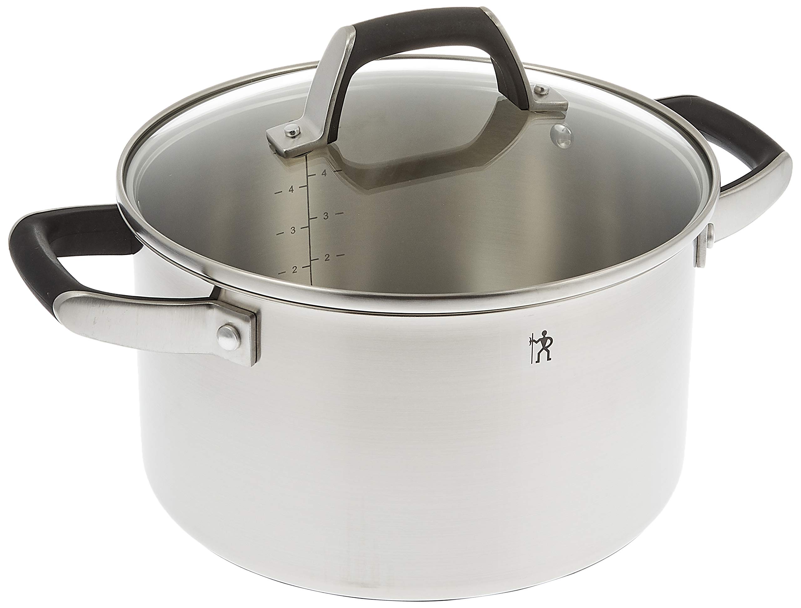 Zwilling Henckels Japan Style Basic Deep Stainless Steel Stockpot with Polished Induction Compatible Japanese Silver J.A.  HI Saucepan, 24cm, 6L