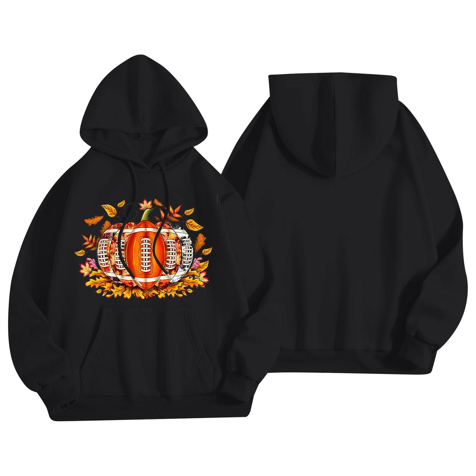 

Женская модная легкая толстовка с длинными рукавами и карманами с принтом регби S