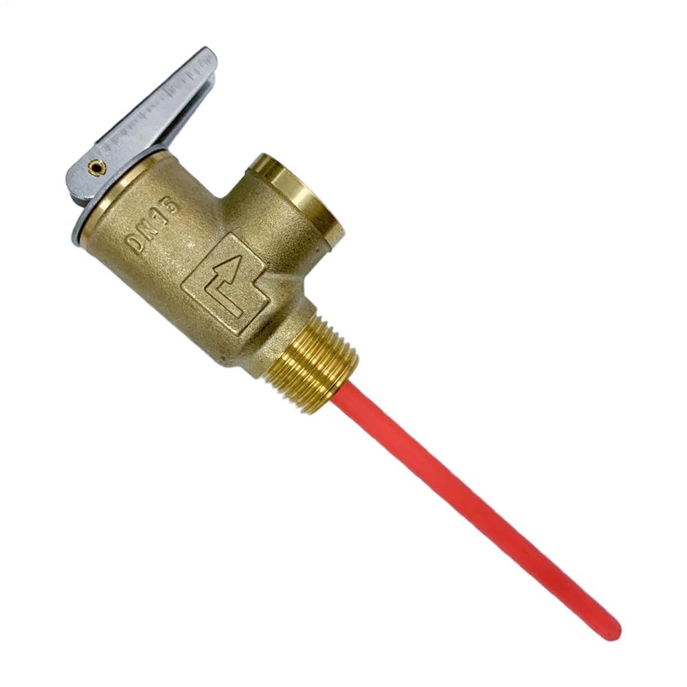 DN15/20 RV Ohřívač vody Pojistný ventil teploty a tlaku s prodlouženým 210F 150 PSI Pojistný ventil pro nádrž horké vody Bezpečnostní příslušenství