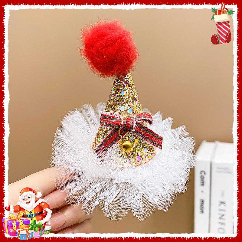 2025 Christmas Reindeer Antler Scrunchies & Bow Hair Clips - Cute Party Accessories for Kids