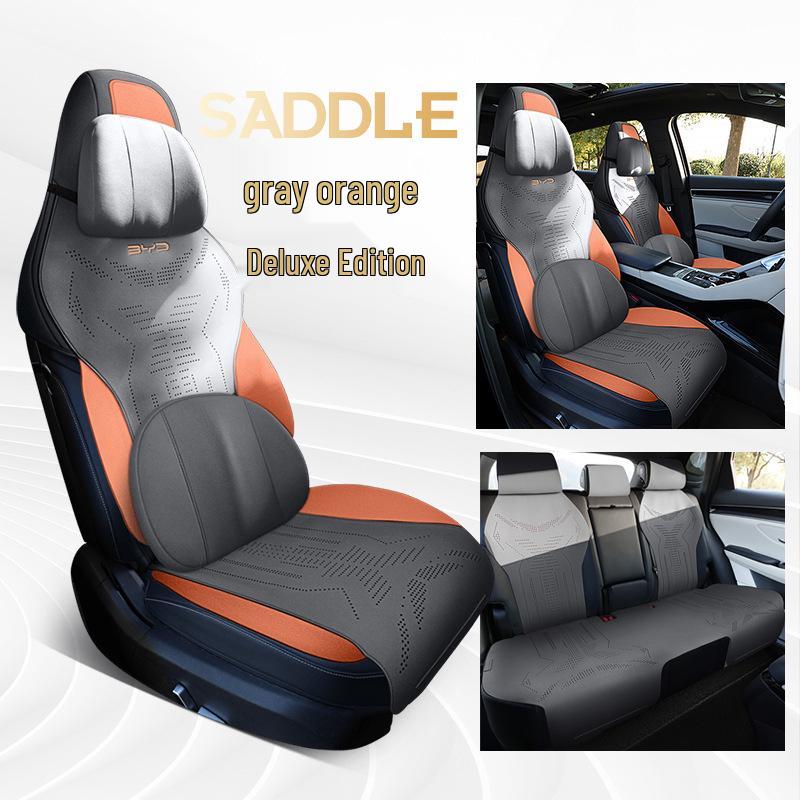 BYD Song PLUS Semi-Enclosed Suede Car Seat Cushion - Universal Saddle Pad for All Seasons
