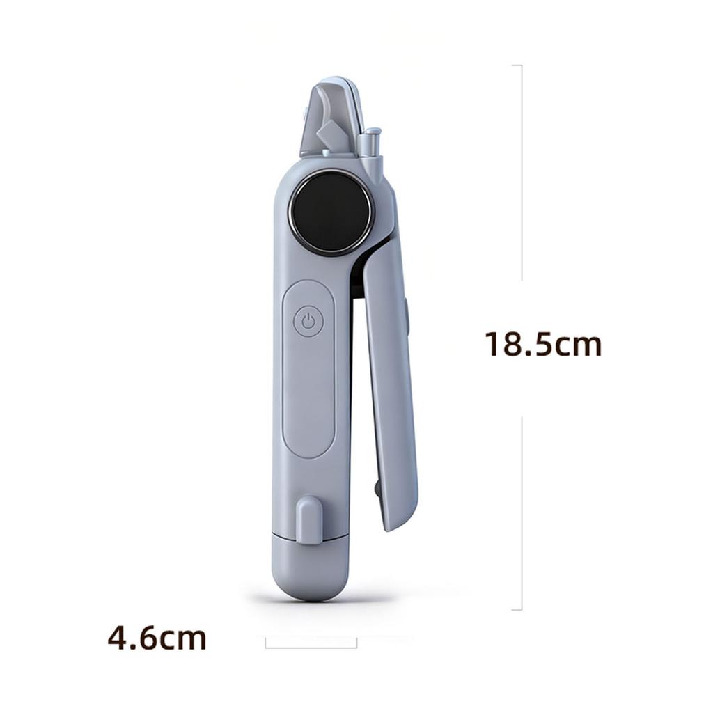 2-in-1 Electric Dog Nail Clippers Equipped with 2 LED Lights Pets Claw Trimmer Safety Protection for Small To Large Dogs