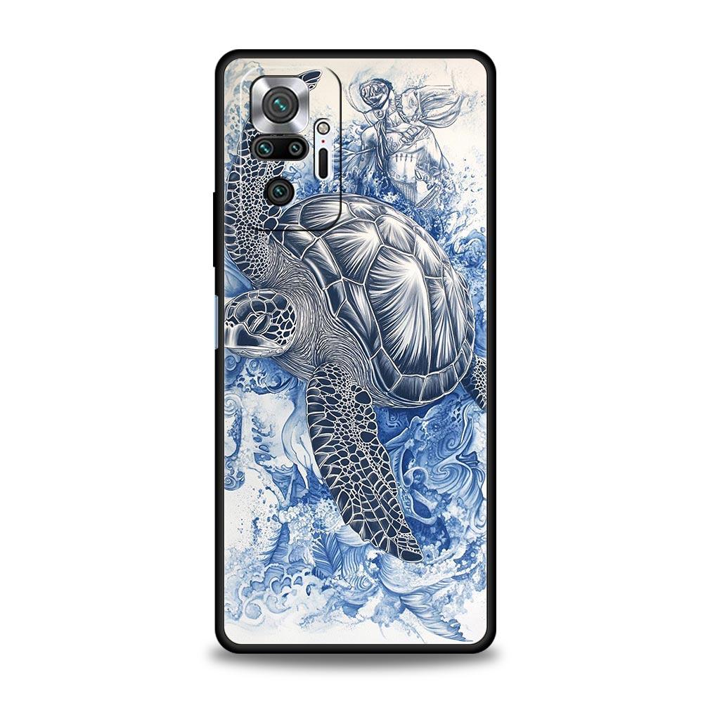 Ocean Coastal Seashell Seaweed Pattern Phone Case Cover for Redmi 14C 13C 12 10C Note 14 13 12 10 11 Pro Plus K40 Pro Soft TPU