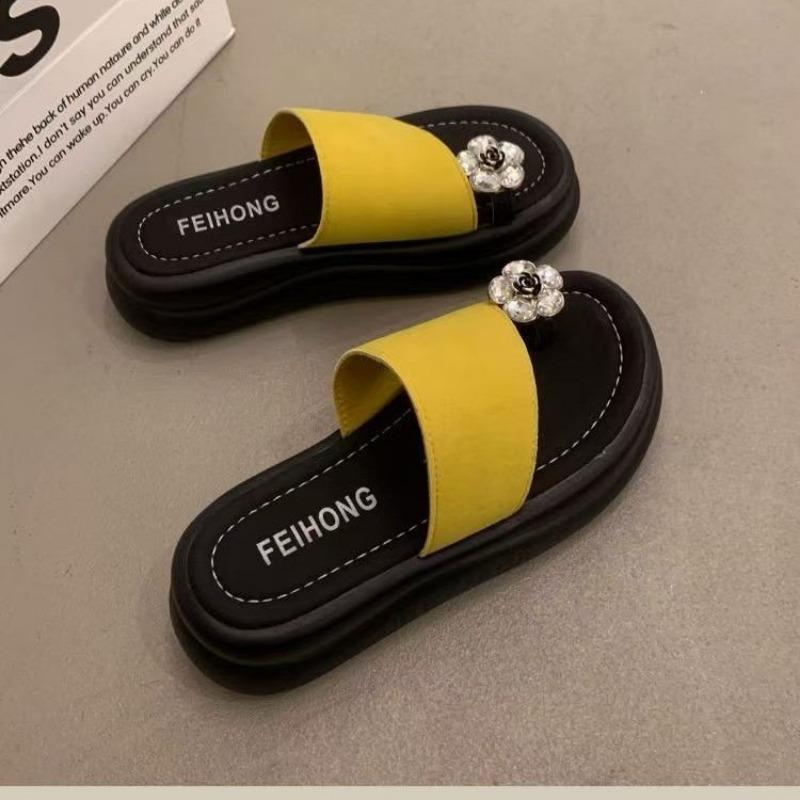 thick-soled toe slippers for women's non-slip new summer fashion versatile beach sandals
