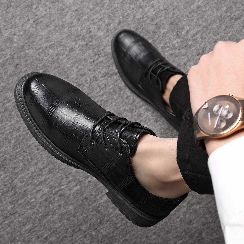 Fashion Comfortable Business Lace-Up Men's Leather Shoes New In Promotion Elegant Summer Sale Adults Classic Original Male Casual Shoe