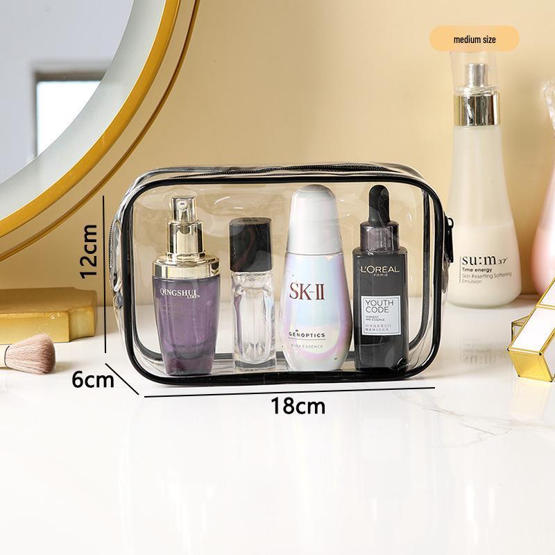 Clear PVC Zipper Makeup Bag – Travel-Ready, Waterproof Toiletry Organizer