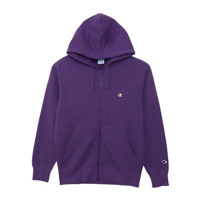 Champion Langarm Baumwolle USA Fleece Kapuzenpullover mit gesticktem Logo, Reißverschlusskapuze, Größen Tief Größe L Herren, Sweatshirt,