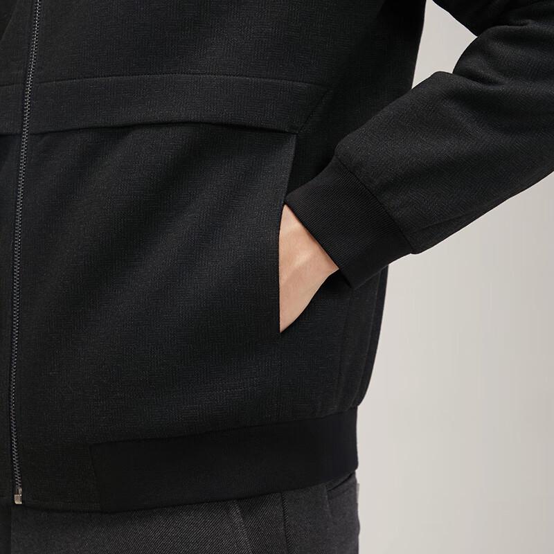 Septwolves Men's Wool Blend Stand Collar Jacket with Detachable Goose Down Liner