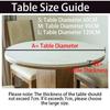 60/90/120Cm Round Table Cover Waterproof Oil-Proof Tablecloth Elastic Kitchen Dining Wedding Party Table Cover Home Decoration