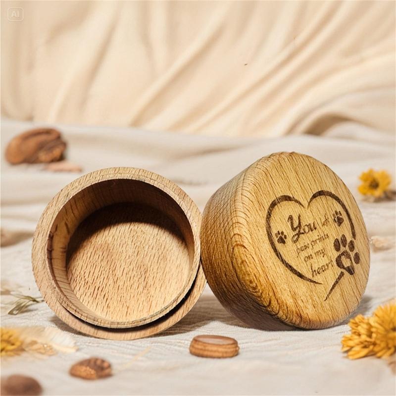 Handcrafts Wooden Pet Memorial Box Safe Preserving Ashes Furs For Pet Cats Dog Memorial Preservation Cremation Holder