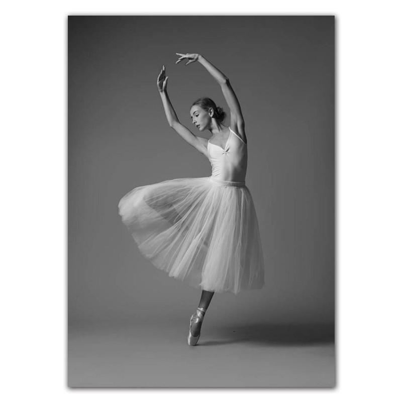 

Черно-белая картина для девочек на холсте, молодая красивая балерина, танцующая девушка, печатает плакаты, изображение для спальни, домашний декор HD0070 30x40cm no frame