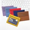 Women's Slim Stitched PU Leather Card Holder with 4 Slots